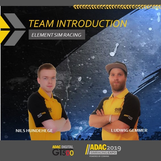 Element SimRacing team members for the ADAC SimRacing Expo 2019