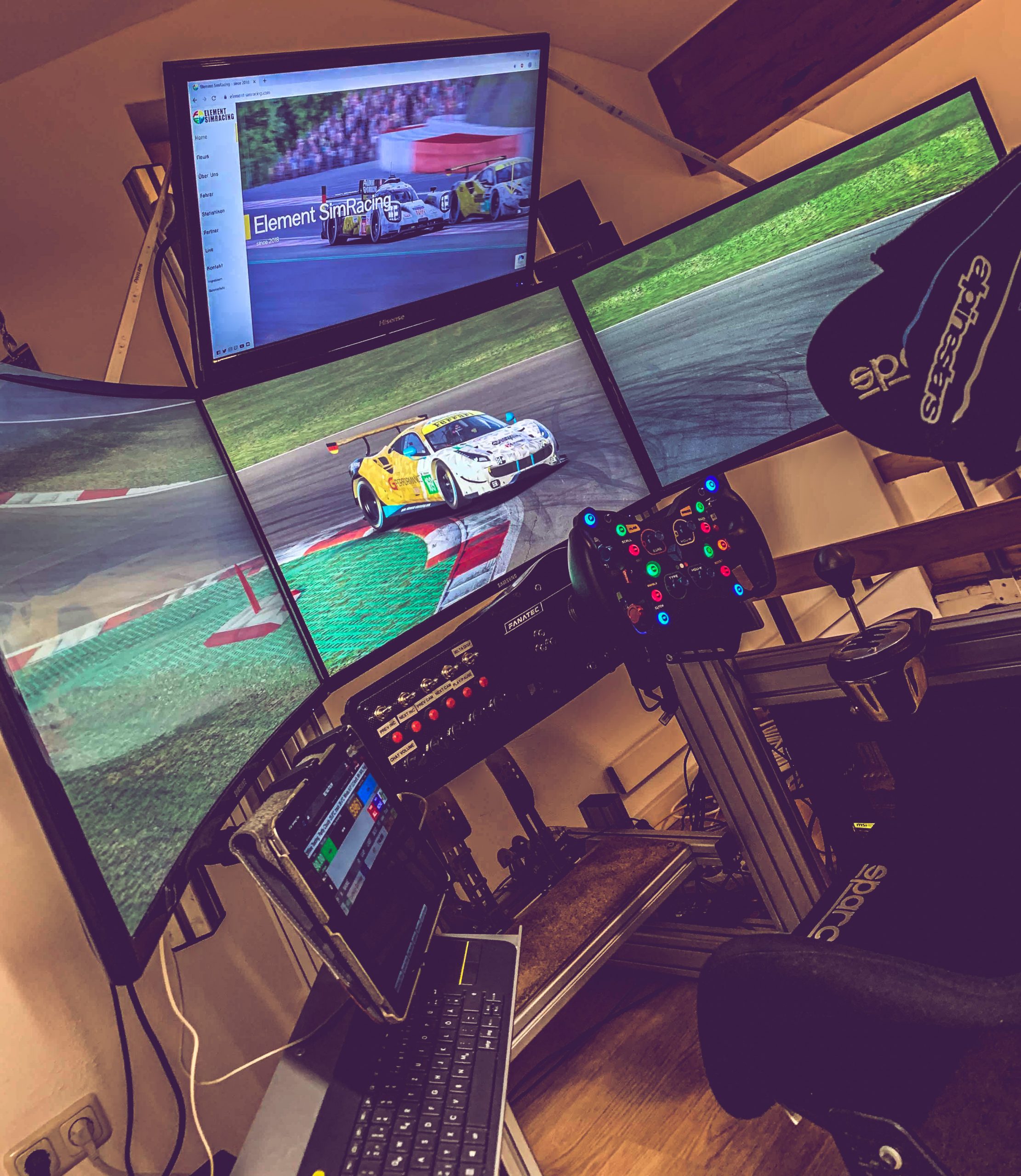 g-performance.gr - Element sim racing team cockpit setup - G-Performance