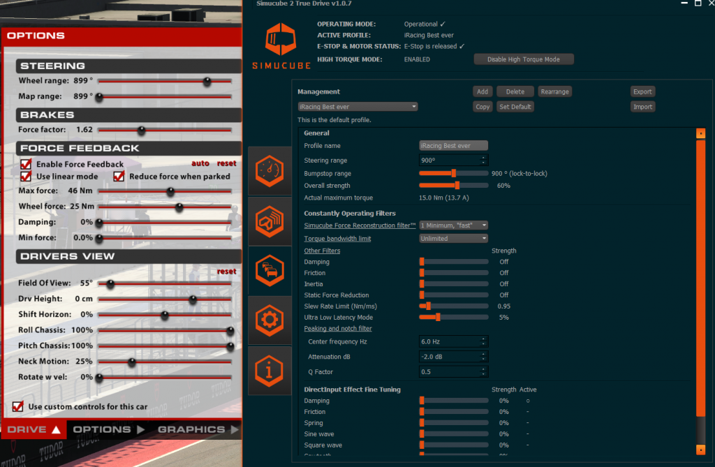 Gheed's Simucube 2 Pro Profile Settings