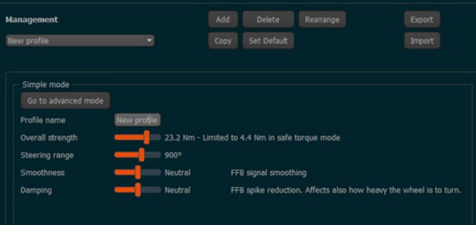 TrueDrive in Simple Mode