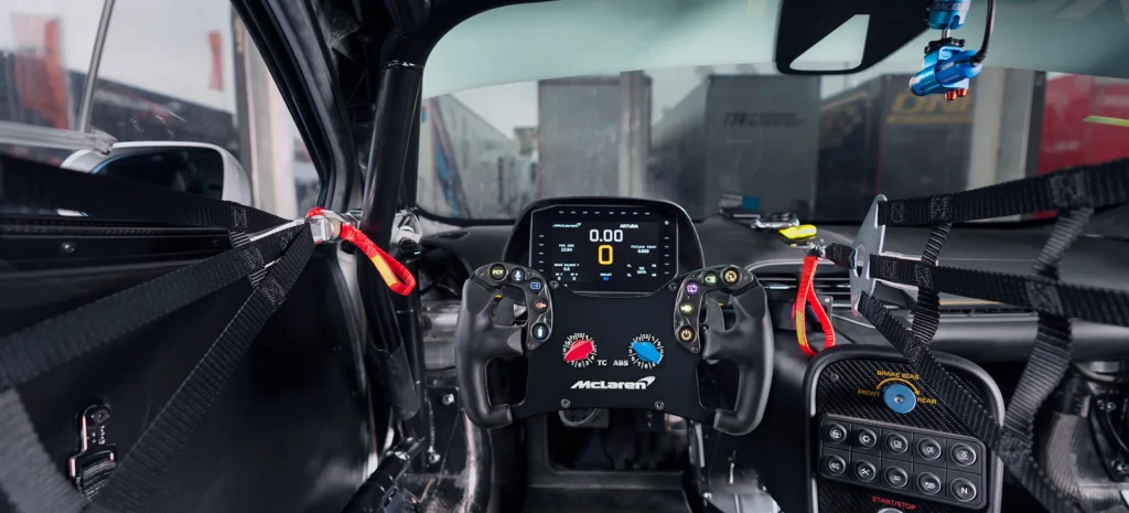 McLaren Artura GT4 race car interior