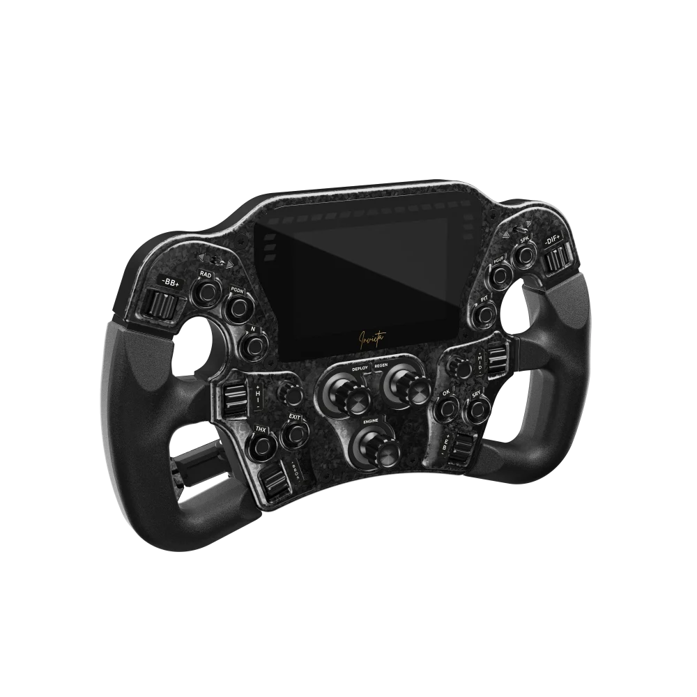 Asetek Invicta button box carbon black with LMP handles Black - iso view